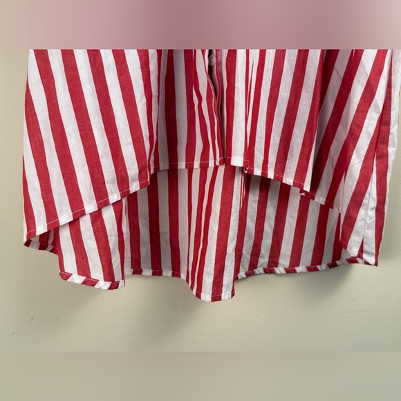 Disney Dumbo Live Action Striped Button-Up Shirt XL Red White Elephant 100%Cottn - Picture 6 of 13